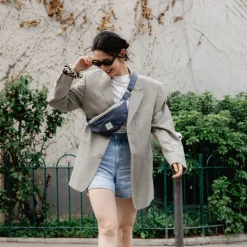 Banane made in france en coton upcyclé | bleu 