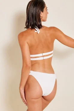 Bas de maillot échancré en matière recyclée | écru "dunes ecru"