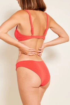 Bas de maillot en matière recyclée | rouge "agathe cayenne"