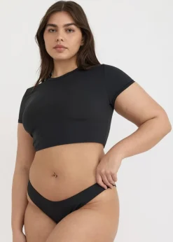 Bas de maillot en matières recyclées | noir "swim cheeky bikini bottom - black"
