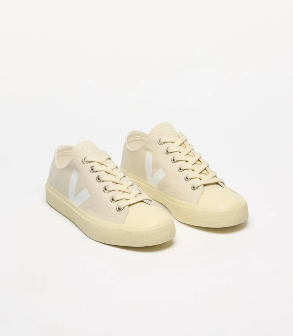 Baskets basses en coton bio | beige "wata ii low - pierre_white"