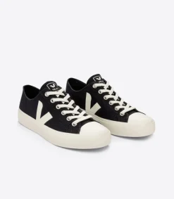 Baskets basses en coton bio | noir "wata ii low canvas black pierre"