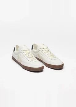 Baskets en cuir | blanc "panenka - white_black_bark"