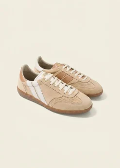Baskets en cuir certifié | beige
