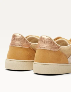 Baskets en cuir certifié | marie - beige creme pêche