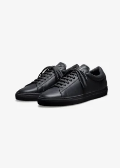 Baskets en cuir certifié | noir