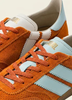 Baskets en cuir certifié | orange "sunset mermaid"
