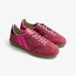 Baskets en cuir certifié | prune