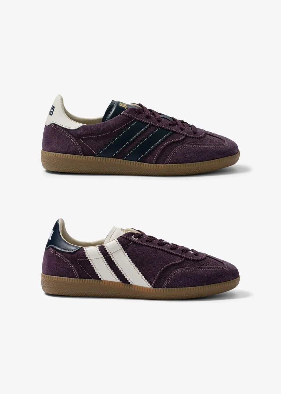 Baskets en cuir certifié | prune "mystic twilight pulse"
