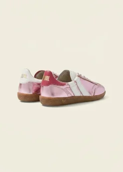 Baskets en cuir certifié | rose brillant "pink pearl"