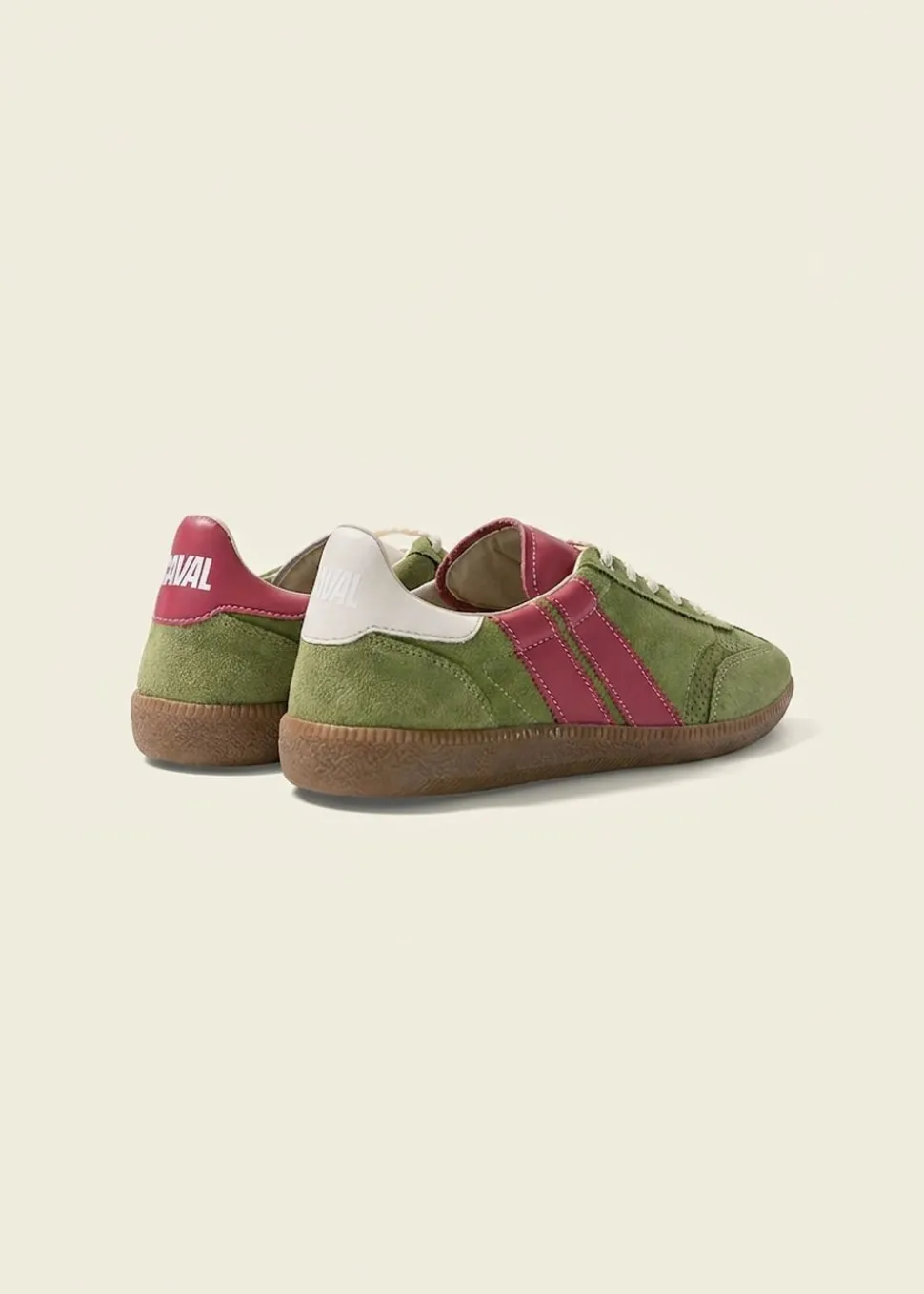 Baskets en cuir certifié | vert "matcha berry pulse"