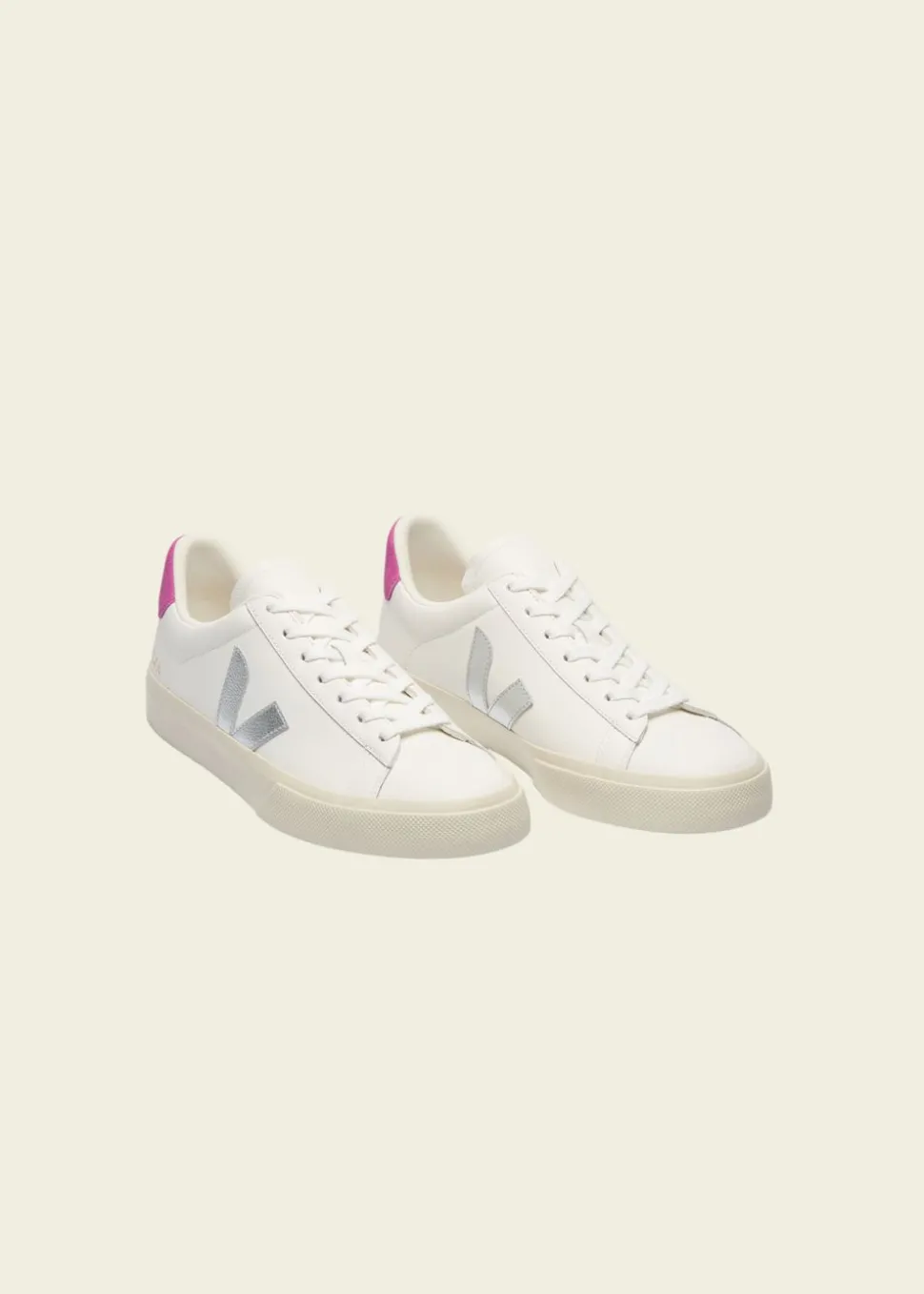 Baskets en cuir | multicolor "campo - white_silver_ultraviolet"