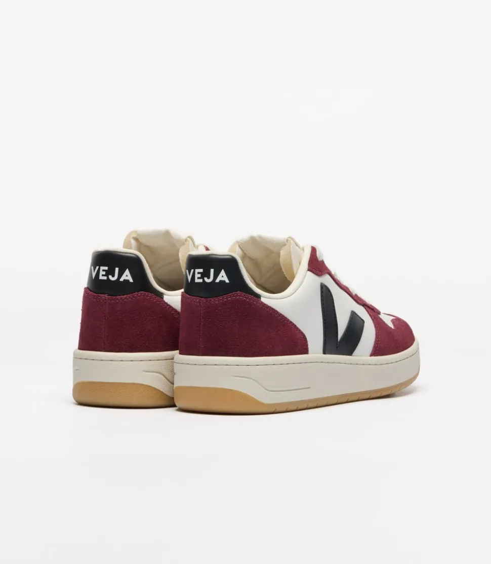 Baskets en cuir | multicolor "v-10 prime - white_black_amarante"