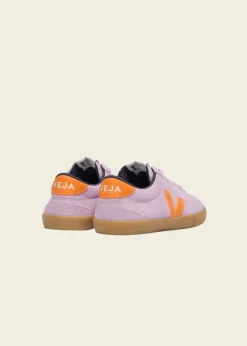 Baskets en cuir | orange et violet "volley - orchid_fury_natural"
