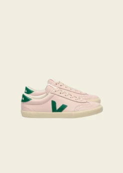 Baskets en cuir | rose "volley - petale_golf_calcaire"