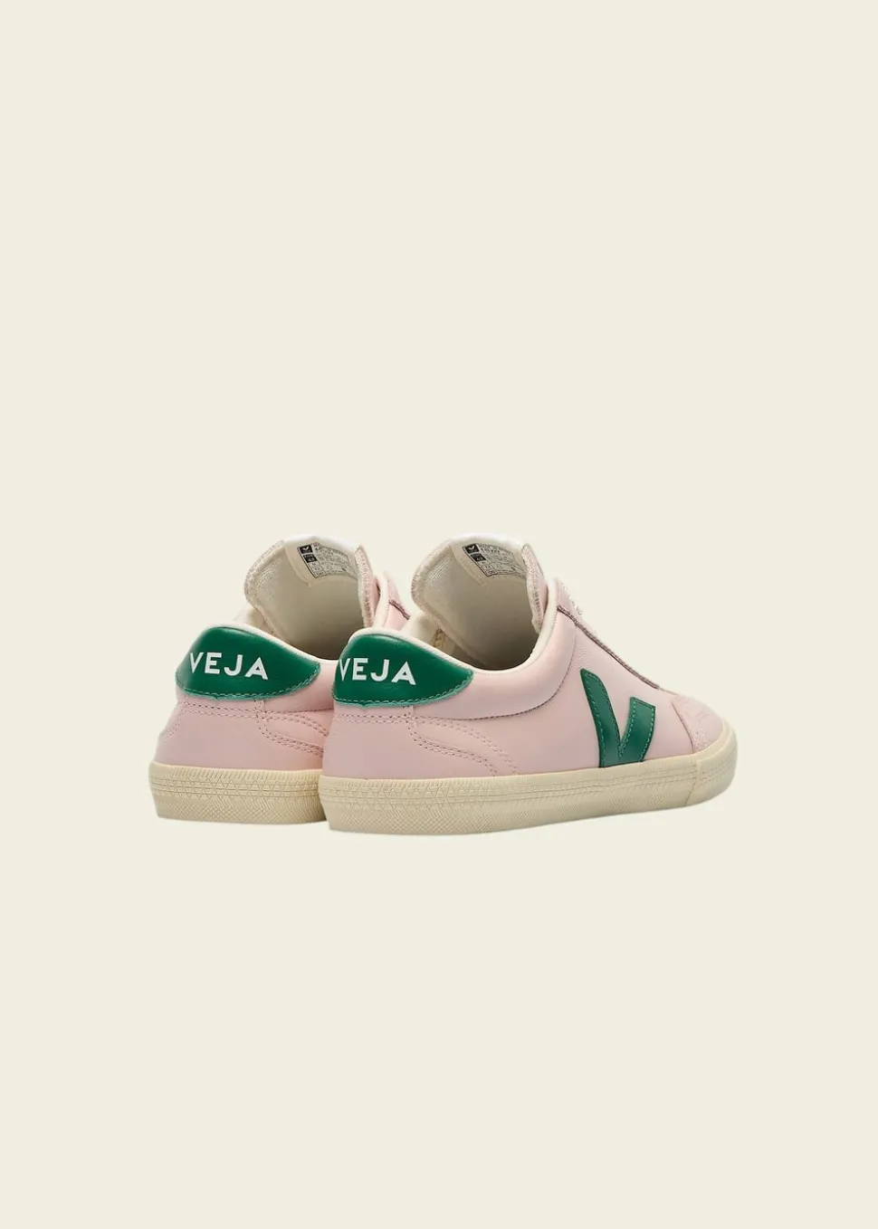 Baskets en cuir | rose "volley - petale_golf_calcaire"