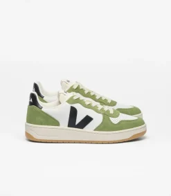 Baskets en cuir | vert et blanc