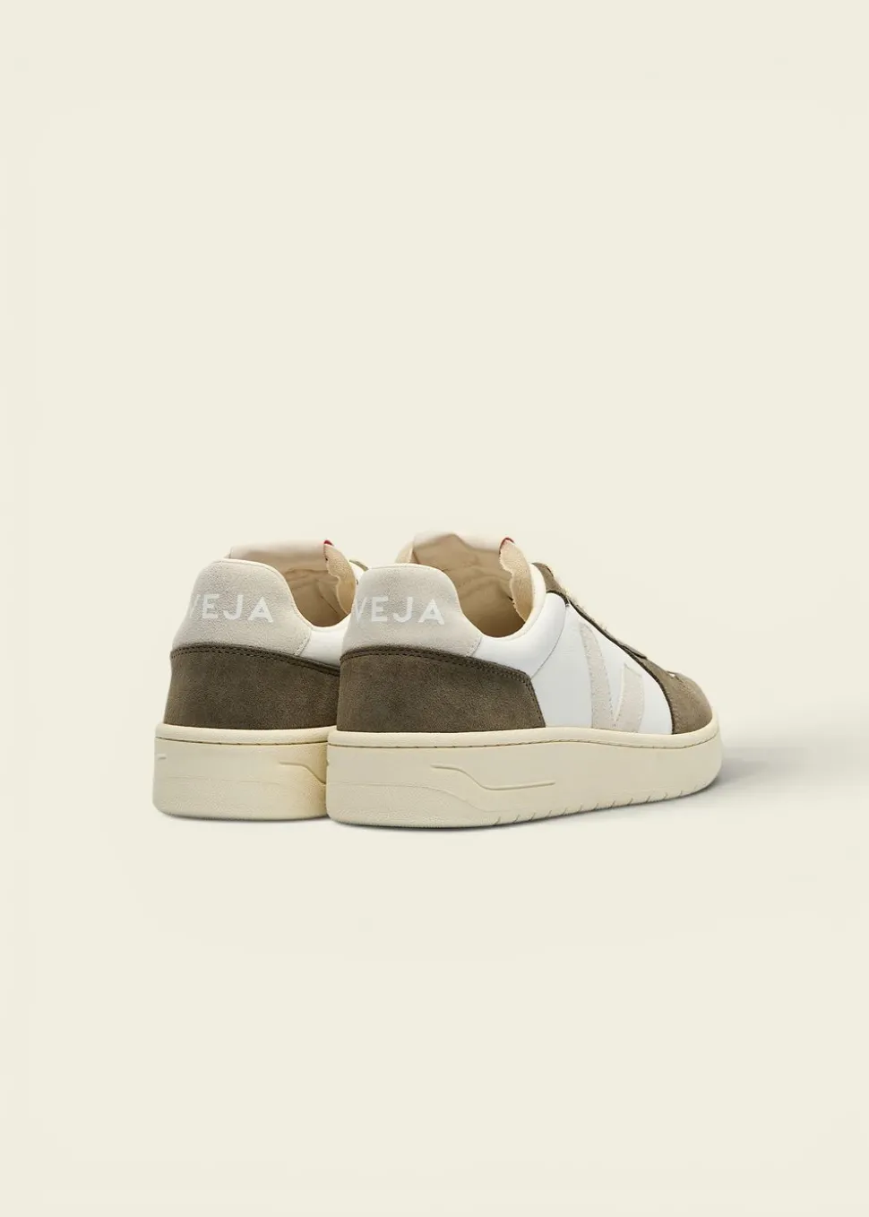 Baskets en cuir | v-82 - white_natural_kaki