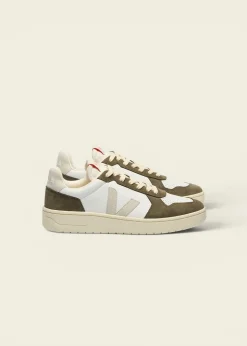 Baskets en cuir | v-82 - white_natural_kaki