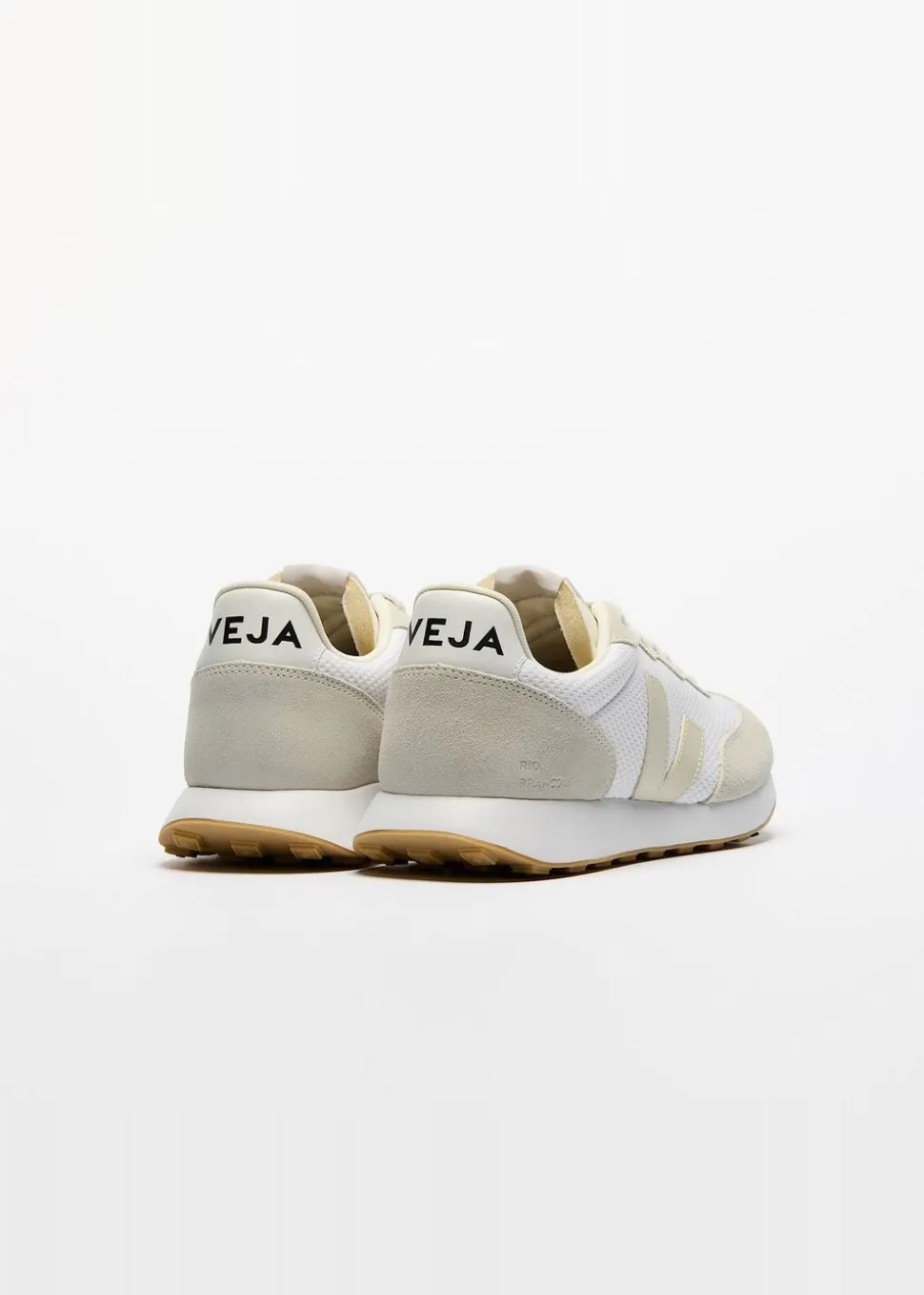 Baskets en mesh recyclé | blanc et beige "rio branco ii - white pierre"