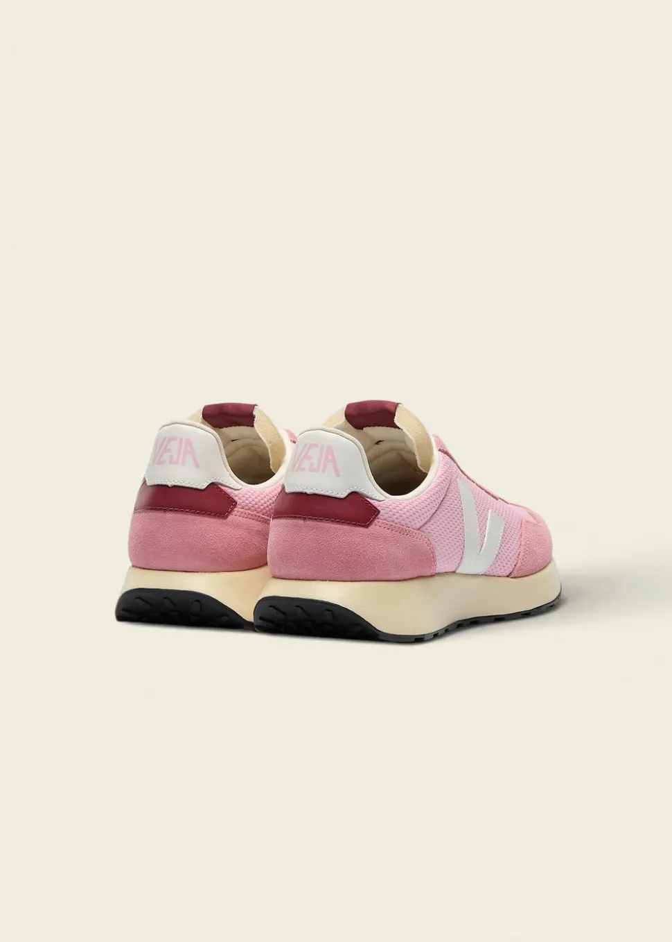 Baskets en mesh recyclé | rose "paulistana - guimauve white"