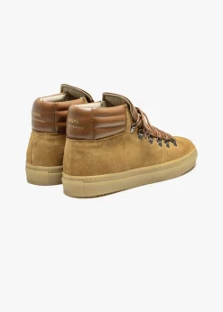 Baskets hautes en cuir certifié | marron "zsp2 suede - marron"