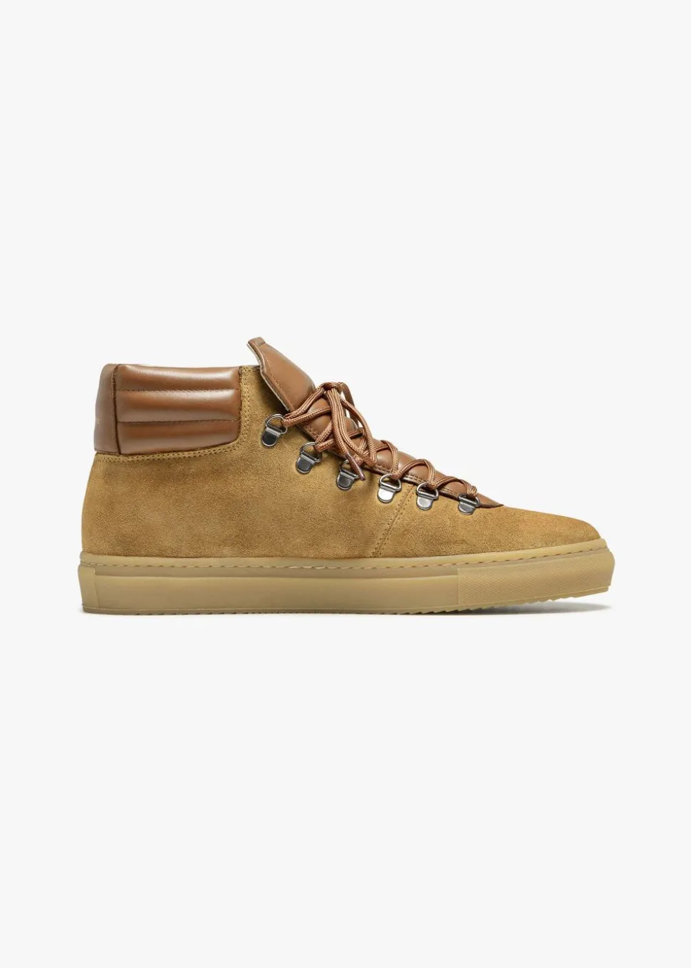 Baskets hautes en cuir certifié | marron "zsp2 suede - marron"