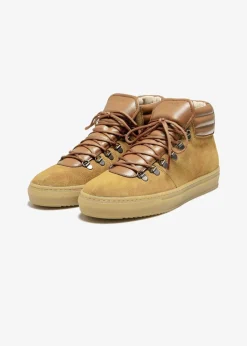 Baskets hautes en cuir certifié | marron