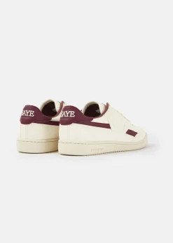 Baskets vegan | blanc et bordeaux "basket en recyclé - modelo '89 icon garnet"