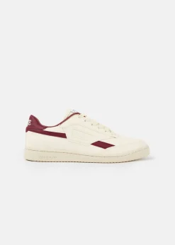 Baskets vegan | blanc et bordeaux 