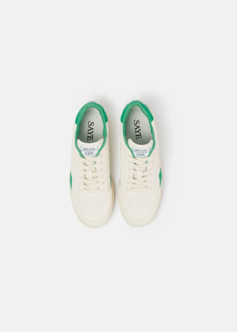 Baskets vegan | blanc et vert "basket en recyclé - modelo '89 icon jade"