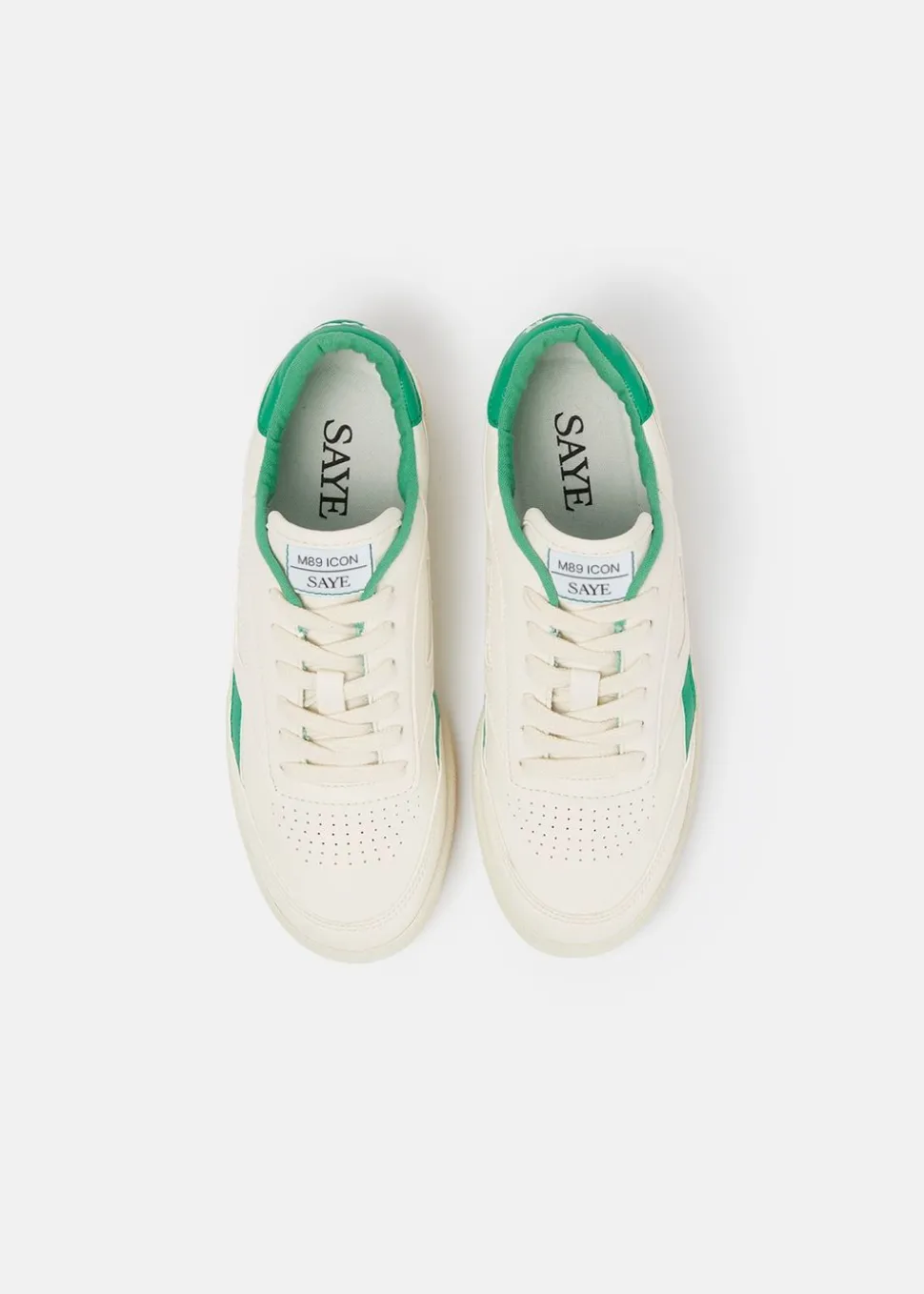 Baskets vegan | blanc et vert "basket en recyclé - modelo '89 icon jade"