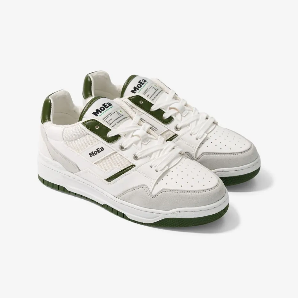 Baskets vegan en matière végétale | vert "gen2 cactus white & green"