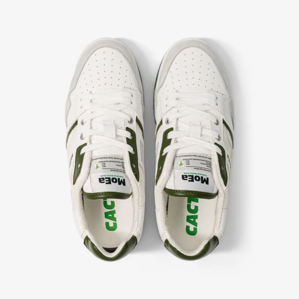 Baskets vegan en matière végétale | vert "gen2 cactus white & green"