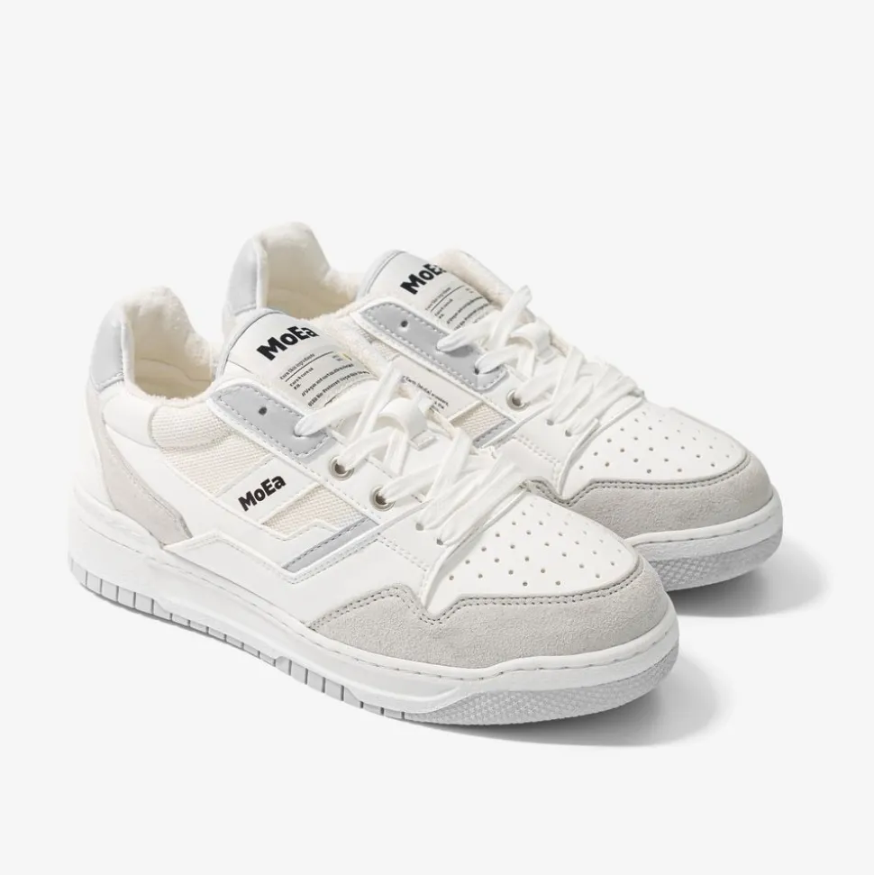 Baskets vegan en matière végétale | gris "gen2 corn white & grey"