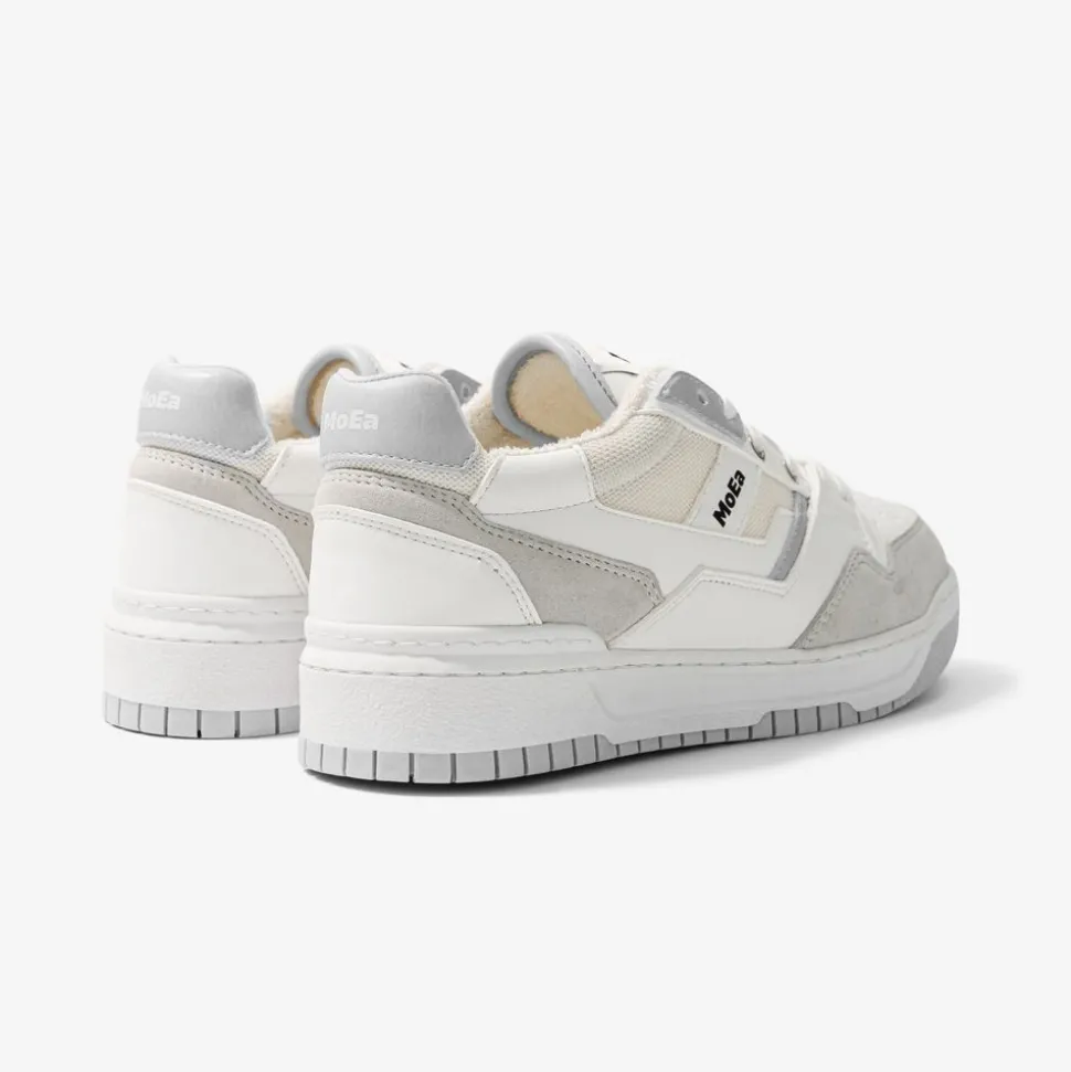 Baskets vegan en matière végétale | gris "gen2 corn white & grey"