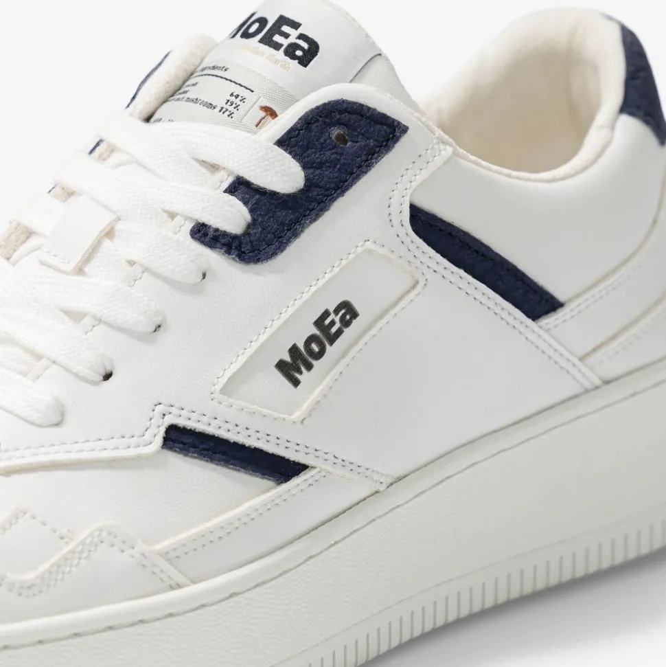 Baskets vegan en matière végétale | bleu "gen 1 mushroom white & navy"