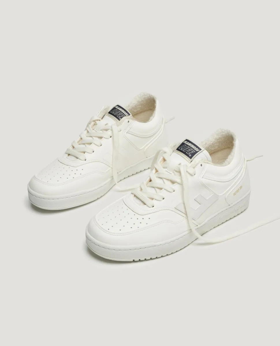 Baskets vegan en recyclé | blanc "retro 90s all white"