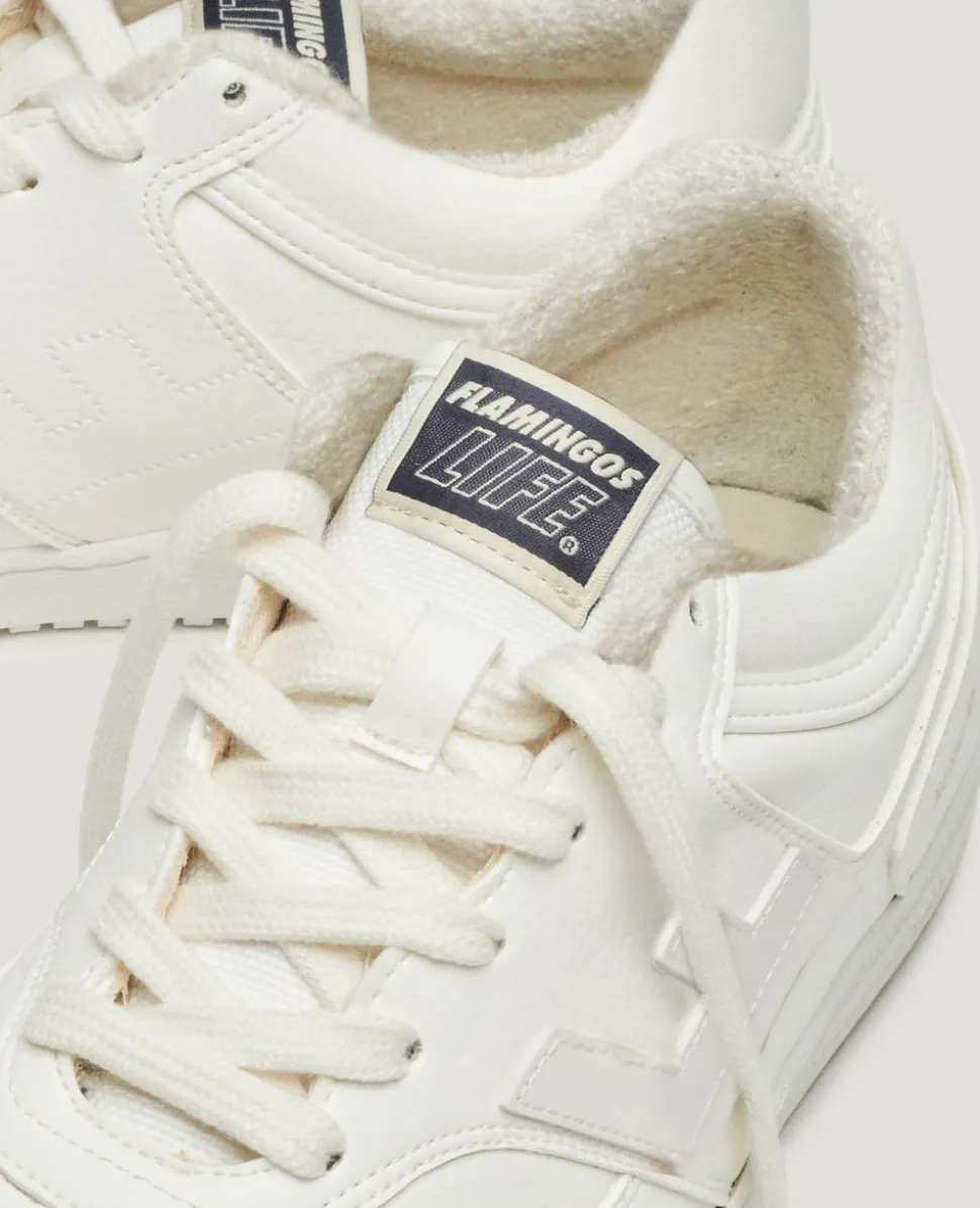 Baskets vegan en recyclé | blanc "retro 90s all white"