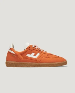 Baskets vegan | noir "burela slim tangerine"