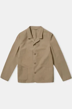 Blazer boutonné en coton bio | beige "enzo eco ripstop pale khaki"