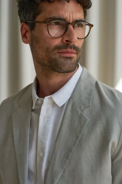 Blazer en coton bio et lin | lin naturel "enver reed linen"