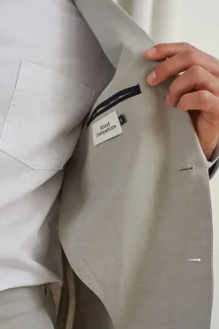 Blazer en coton bio et lin | lin naturel 