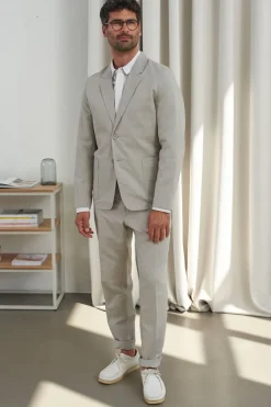 Blazer en coton bio et lin | lin naturel 