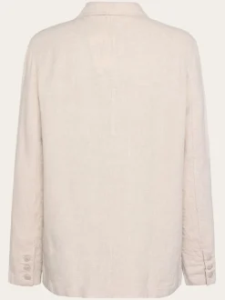 Blazer en lin biologique | beige "linen blazer - light feather gray"