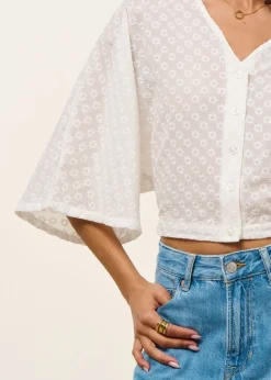 Blouse ample en coton bio | blanc " bohème blouse"
