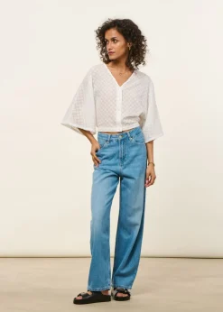 Blouse ample en coton bio | blanc 