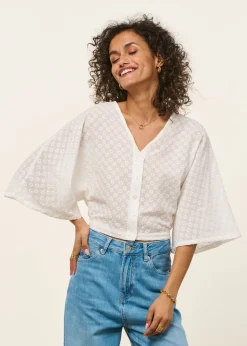 Blouse ample en coton bio | blanc 