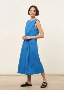 Blouse en coton bio et matières recyclées | bleu 