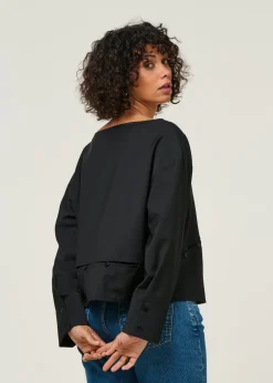 Blouse en laine froide certifiée | black 